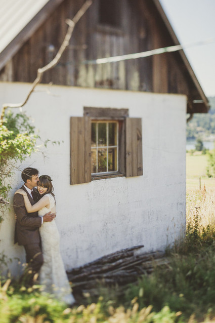 Outdoor wedding portrait