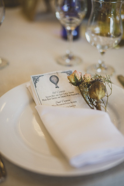 Farm wedding place setting
