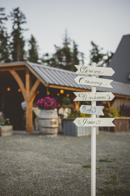 White wooden signage