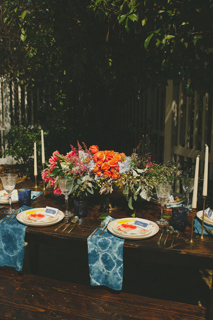 Orange and blue bridal shower inspiration