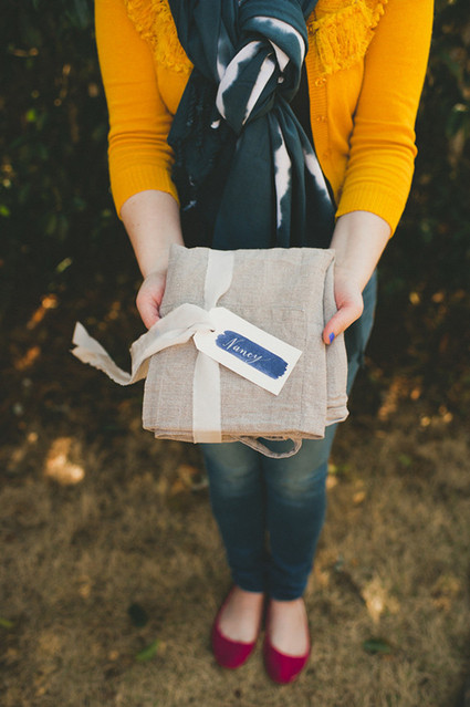 Indigo dyed bridal shower tools