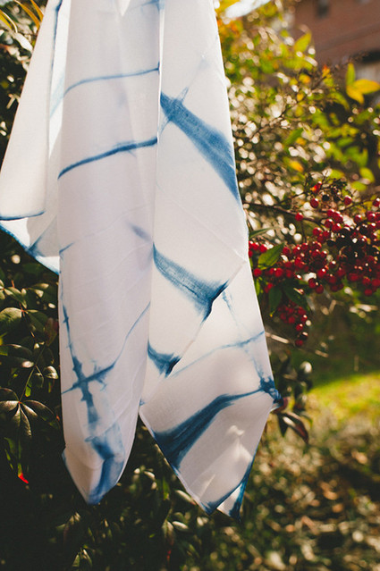 Indigo dyed bridal shower tools