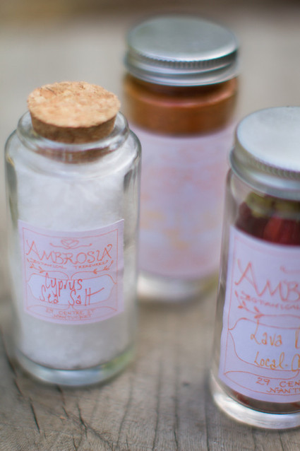 Sea salt dinner party favors Inspiration