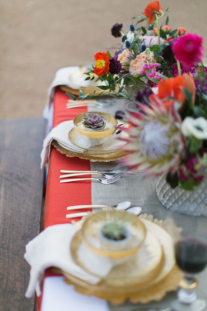 Spanish wedding inspired tablescape Inspiration