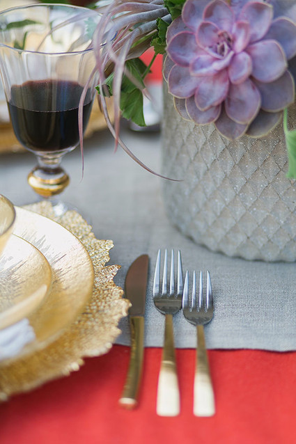 Spanish wedding inspired gold and silver flatware