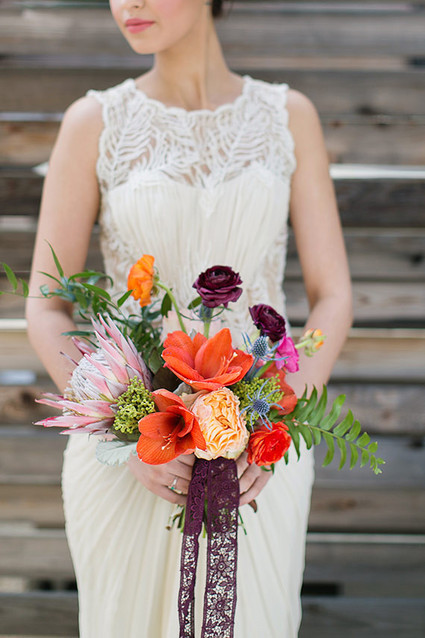 Colorful Spanish inspired bouquet