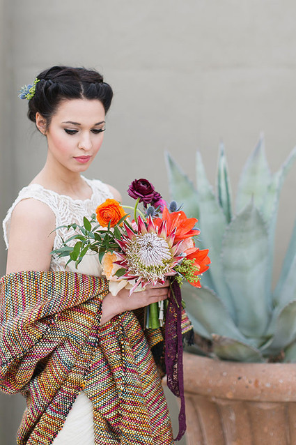 Colorful Spanish inspired bouquet