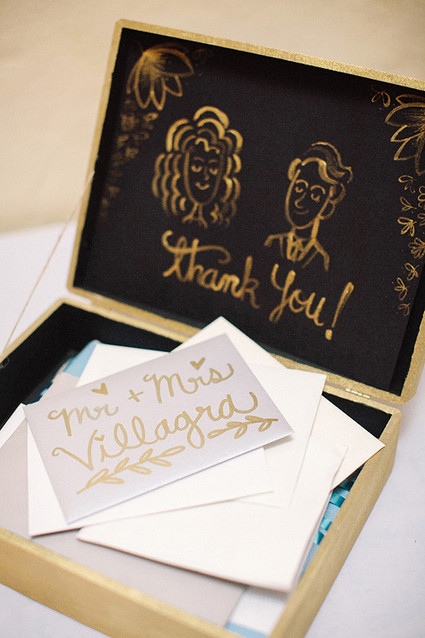 Black and gold guest book