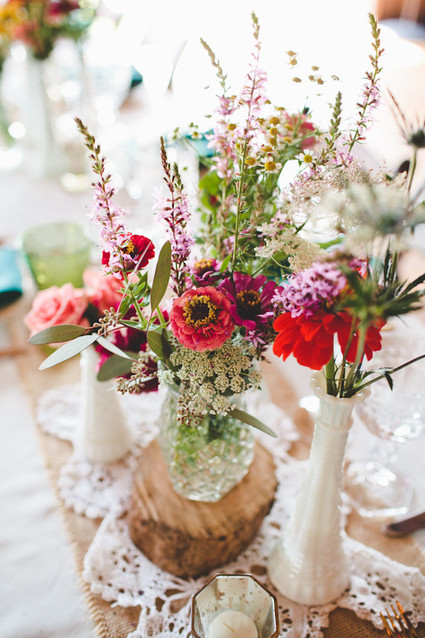 Pink and red floral decor