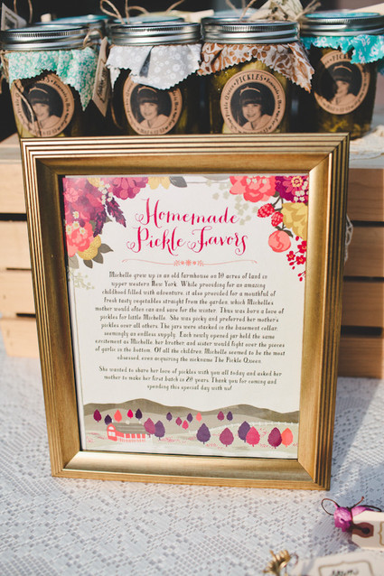 Gold and pink camp themed signage