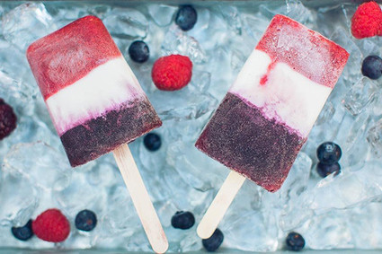 Red white and blue popsicles