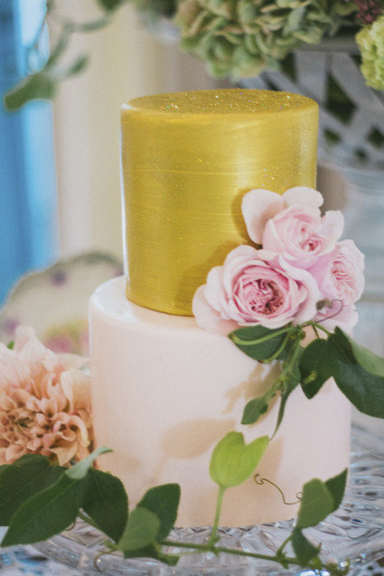 Gold and pink cake
