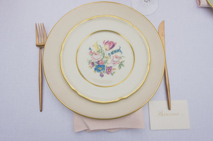Vintage china place setting