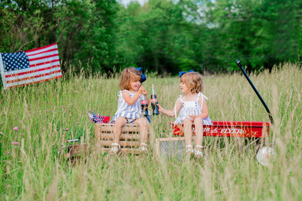 4th of July Sister Portraits