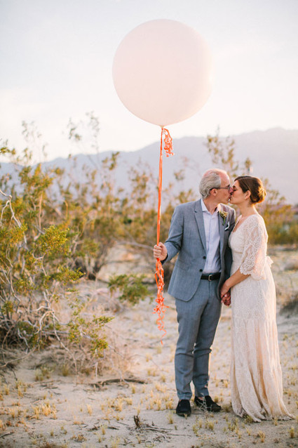 Balloon wedding portrait