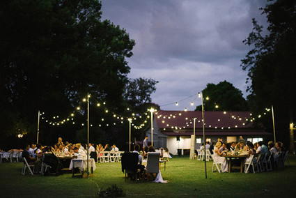 Outdoor wedding reception