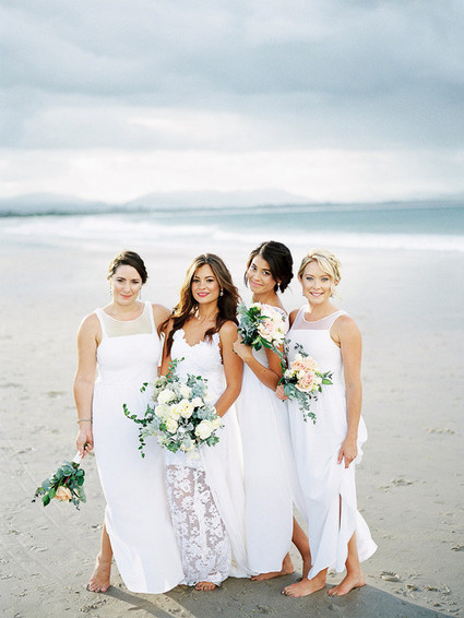 Beach bridesmaids portrait