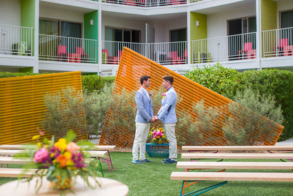 Saguaro Hotel Palm Springs wedding ceremony Inspiration
