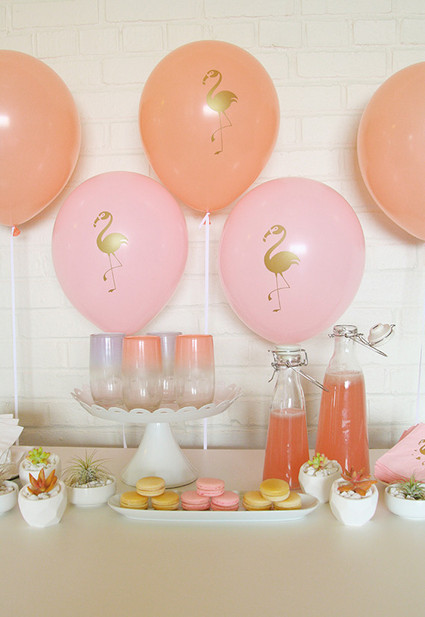 Pineapple and Flamingo party supplies Inspiration
