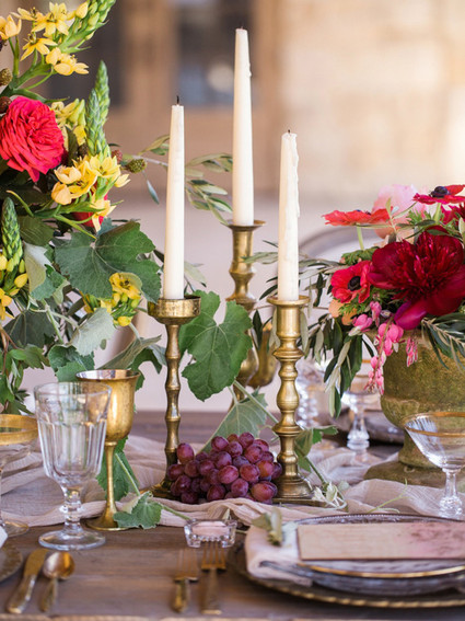 Tablescape candle sticks
