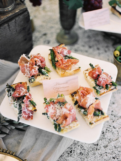 Italian inspired wedding food