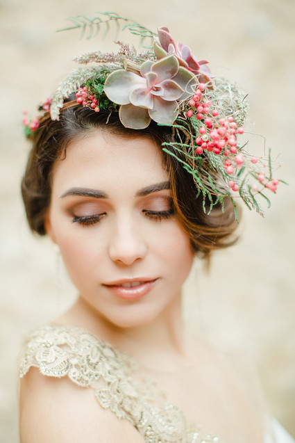 Wedding floral headpiece