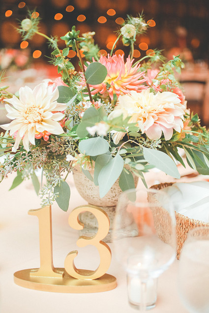 Gold table numbers Inspiration