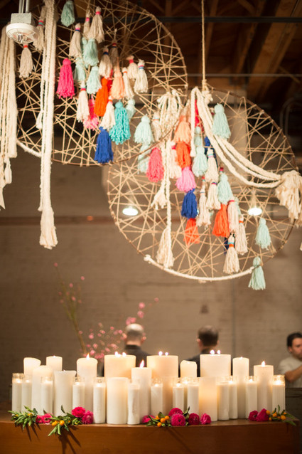 Candle and tassel decor