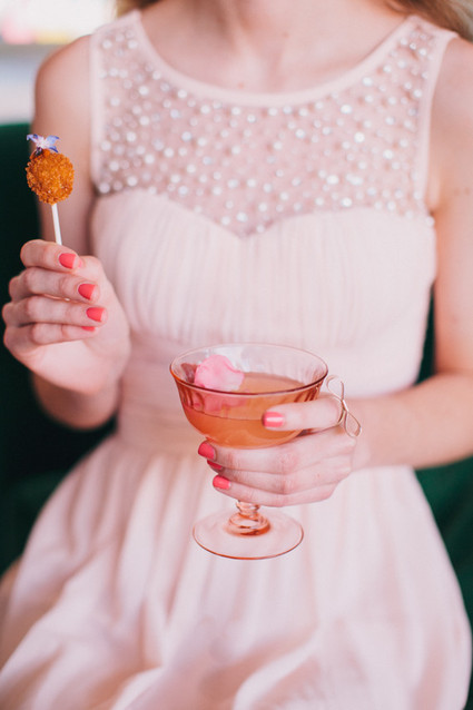 Pink cocktail