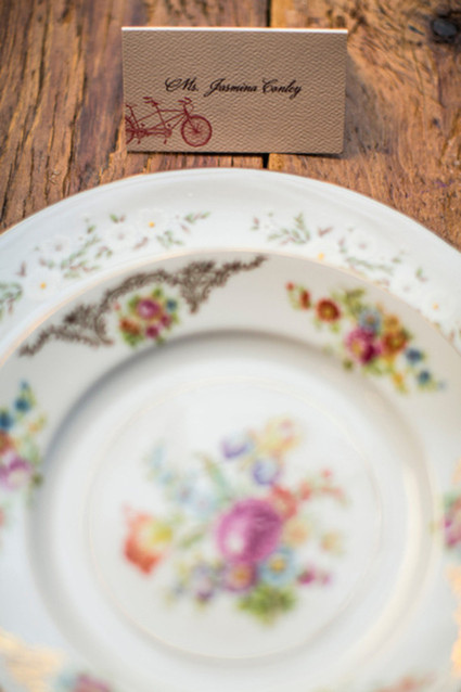Bicycle themed escort cards