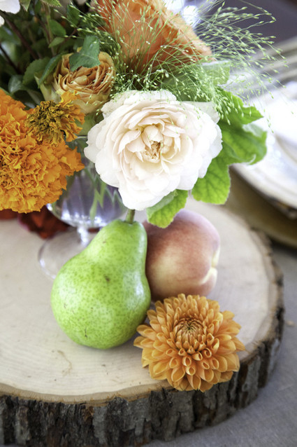 Fall wedding yellow and green florals