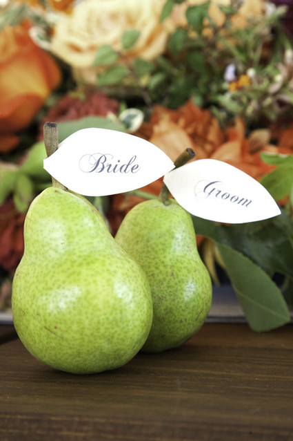 Pear escort cards Inspiration