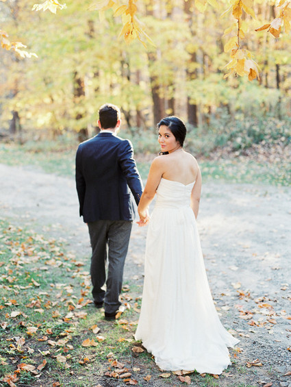 Fall wedding portrait