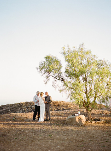 Malibu sunset elopement ceremony