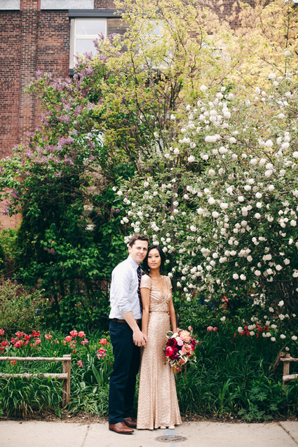 Outdoor wedding portrait