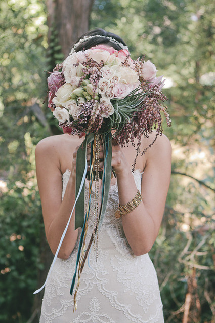 Light pink and purple bouquet