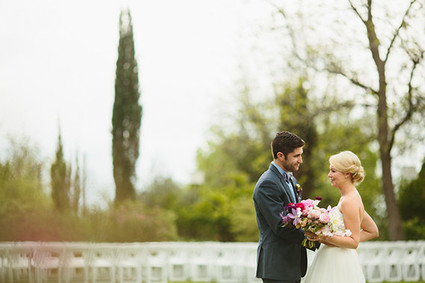 Outdoor wedding portrait