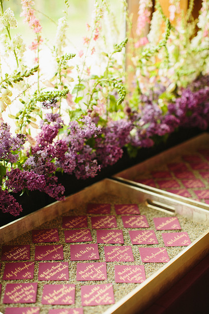 Calligraphy escort cards