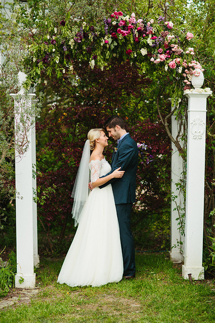 Outdoor wedding portrait