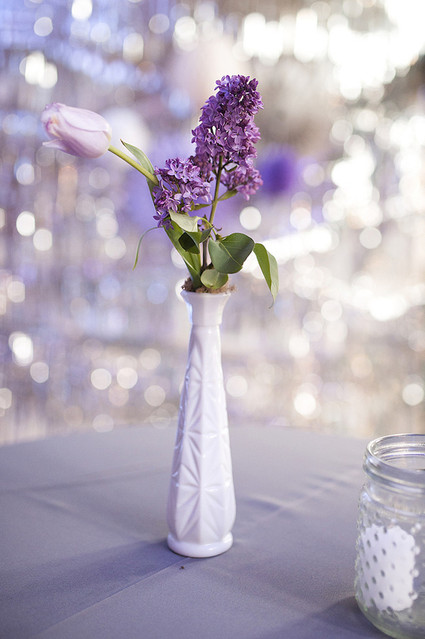 Purple wedding florals