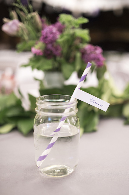 Purple cocktail stirrers