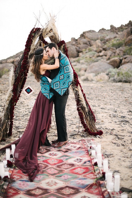 Bohemian desert wedding