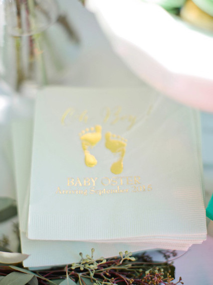 Foil stamped napkins