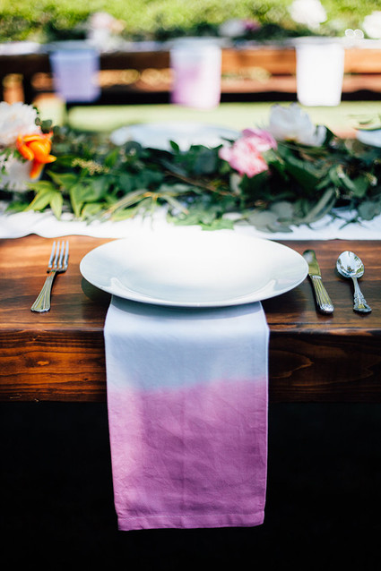 dip dyed napkins Inspiration