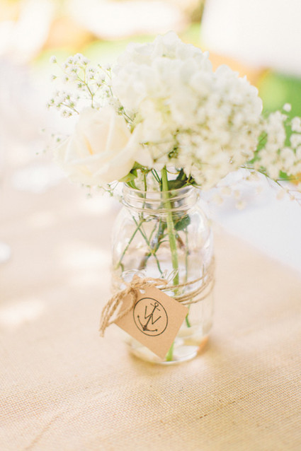 White wedding florals