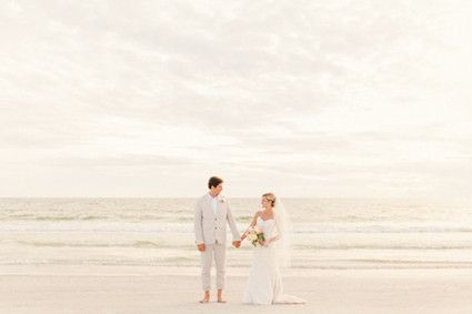 Beach wedding portrait