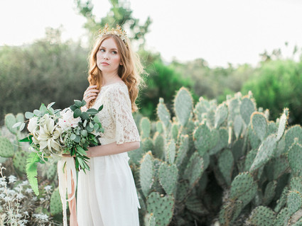 Desert bridal portrait