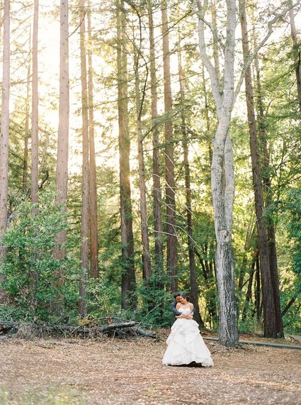 Outdoor wedding portrait