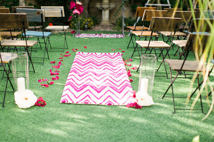 Spring wedding ceremony decor