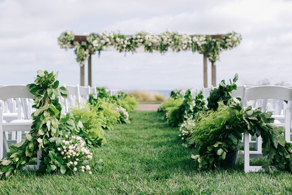 Elegant Terranea Resort wedding ceremony